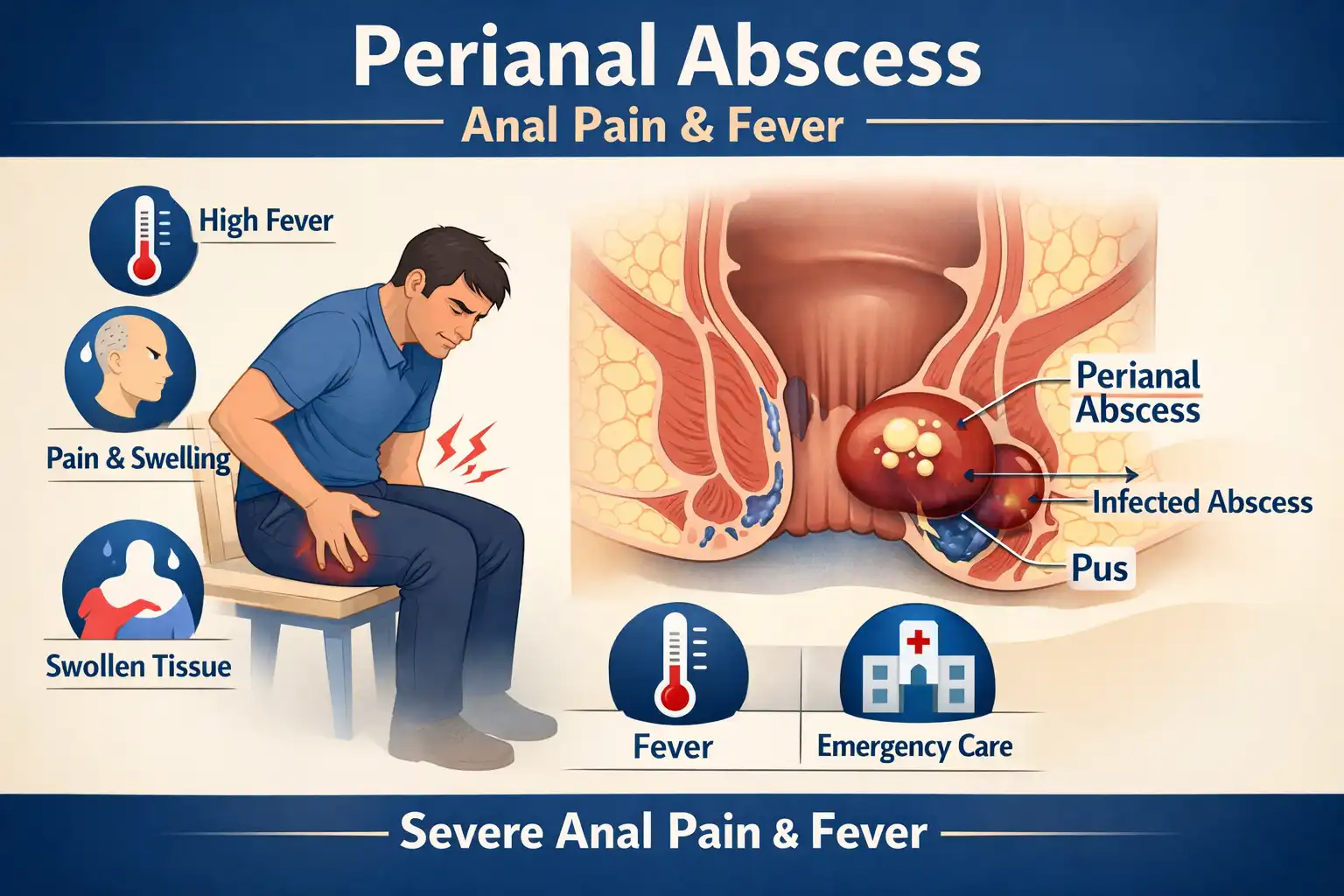 perianal abscess anal pain and fever - Karachi Piles Clinic infected piles surgery fever