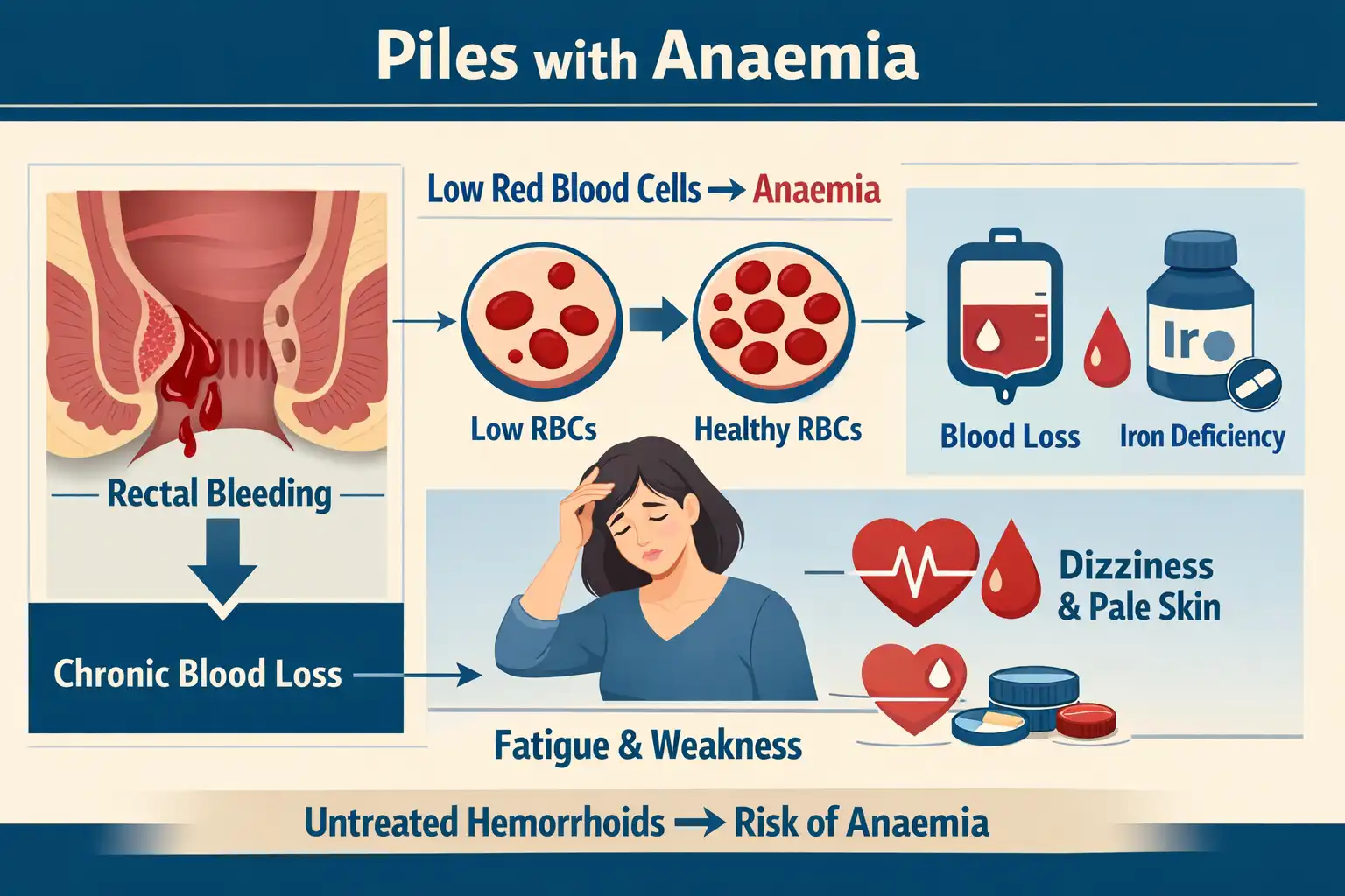 chronic bleeding piles cure