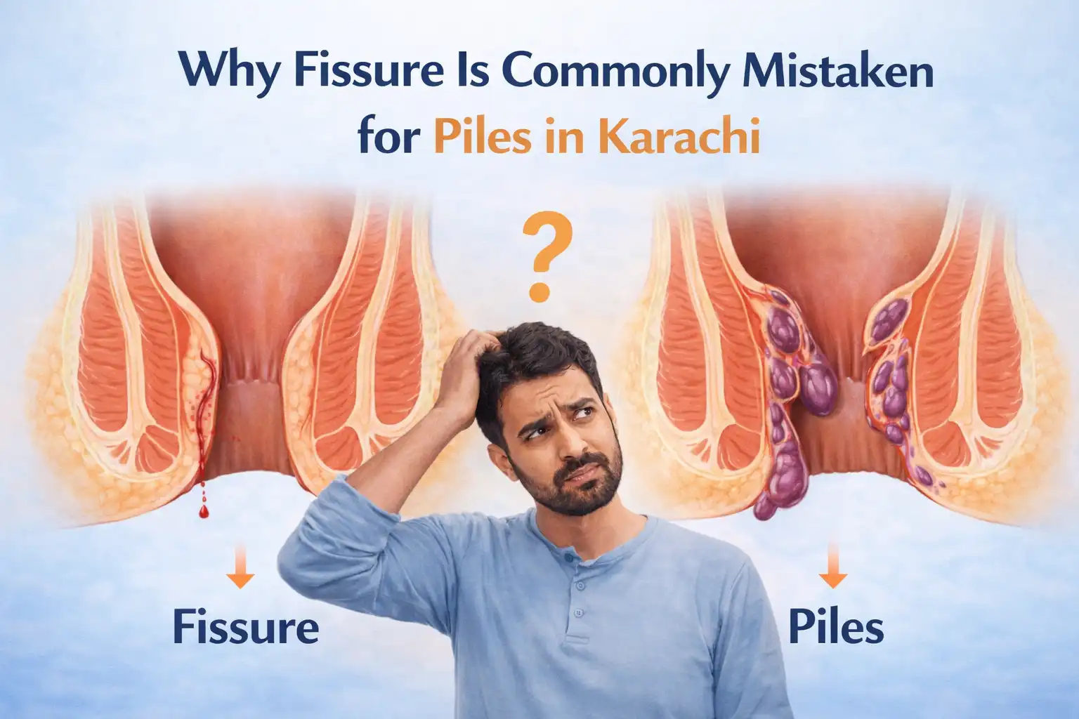 why fissure is mistaken for piles - Karachi Piles Clinic fissure clinic karachi expert